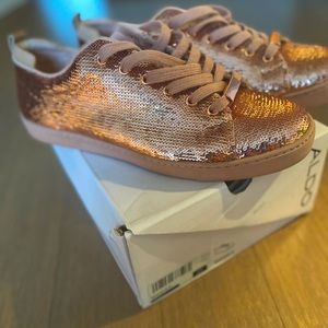 Rose Gold sneakers (Aldo) + box